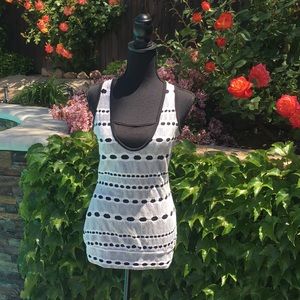 Black and Cream Tunic Tank Top
